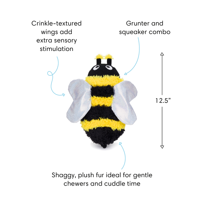 fabdog® Fluffy Bumble Bee Dog Toys
