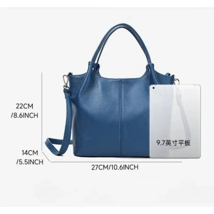 Genuine Leather Soft Cow Tote Bag | Spacious Crossbody & Shoulder Bag - The PM Edit