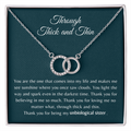 Gift for Bestie/Friend/Soul Sister Necklace Circle Interlocking Pair Perfect Stainless Steel Message - JWshinee