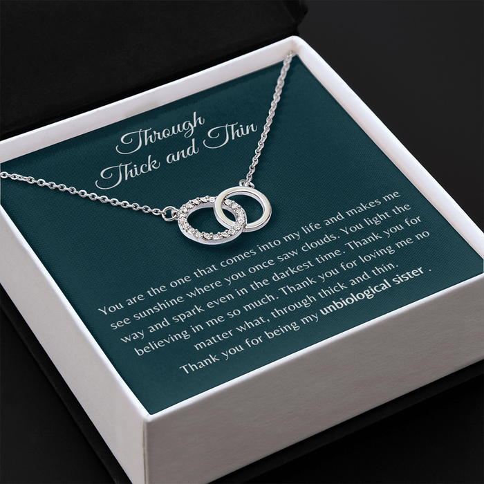 Gift for Bestie/Friend/Soul Sister Necklace Circle Interlocking Pair Perfect Stainless Steel Message - JWshinee