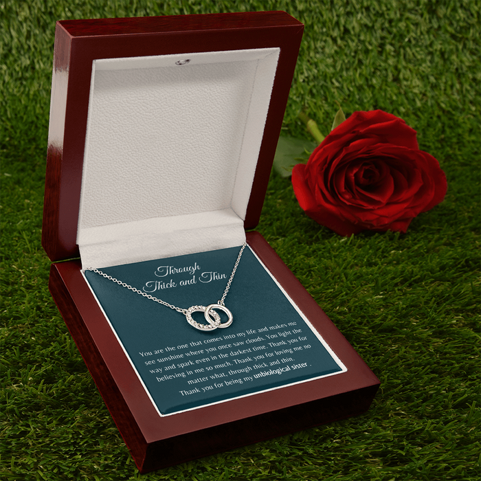 Gift for Bestie/Friend/Soul Sister Necklace Circle Interlocking Pair Perfect Stainless Steel Message - JWshinee