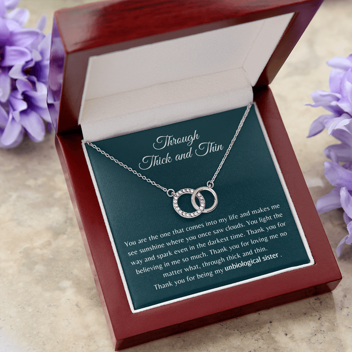 Gift for Bestie/Friend/Soul Sister Necklace Circle Interlocking Pair Perfect Stainless Steel Message - JWshinee