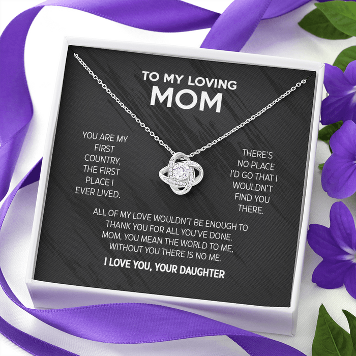Gift for Mom from Daughter- You are my first country, the first place I ever lived - JWshinee