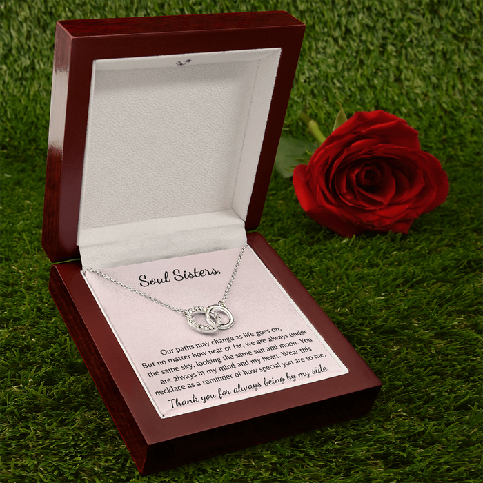 Gift for Soul Sisters - Bestie - Friends Necklace Matching Set Teen Girls Birthday Christmas Gifts