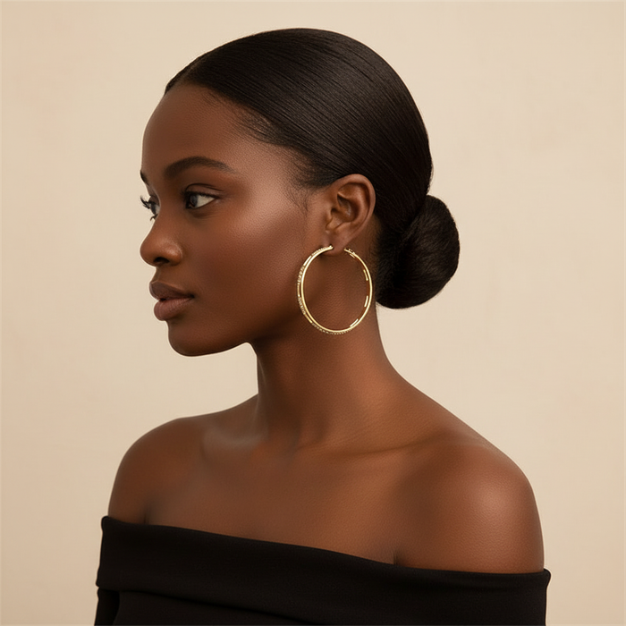 Gold Double Track Hoop 1