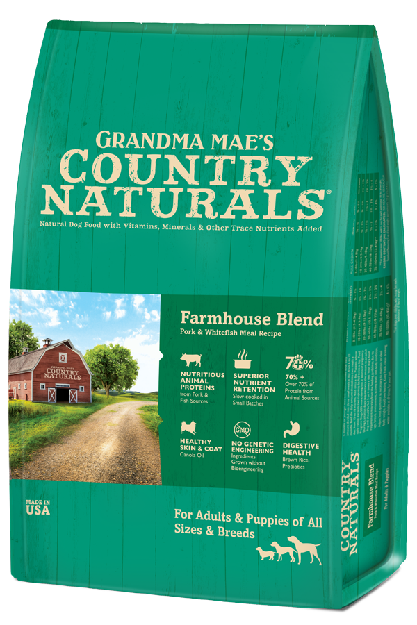 Grandma Mae's Country Naturals FarmHouse Blend Pork & Fish Entrée Dry Dog Food