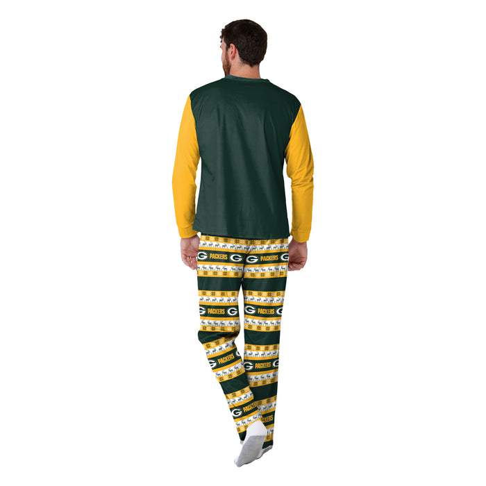 Green Bay Packers Men's Crewneck Ugly Pajamas