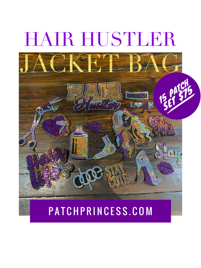HAIR Hustler JACKET BAG 15 PATCH SET