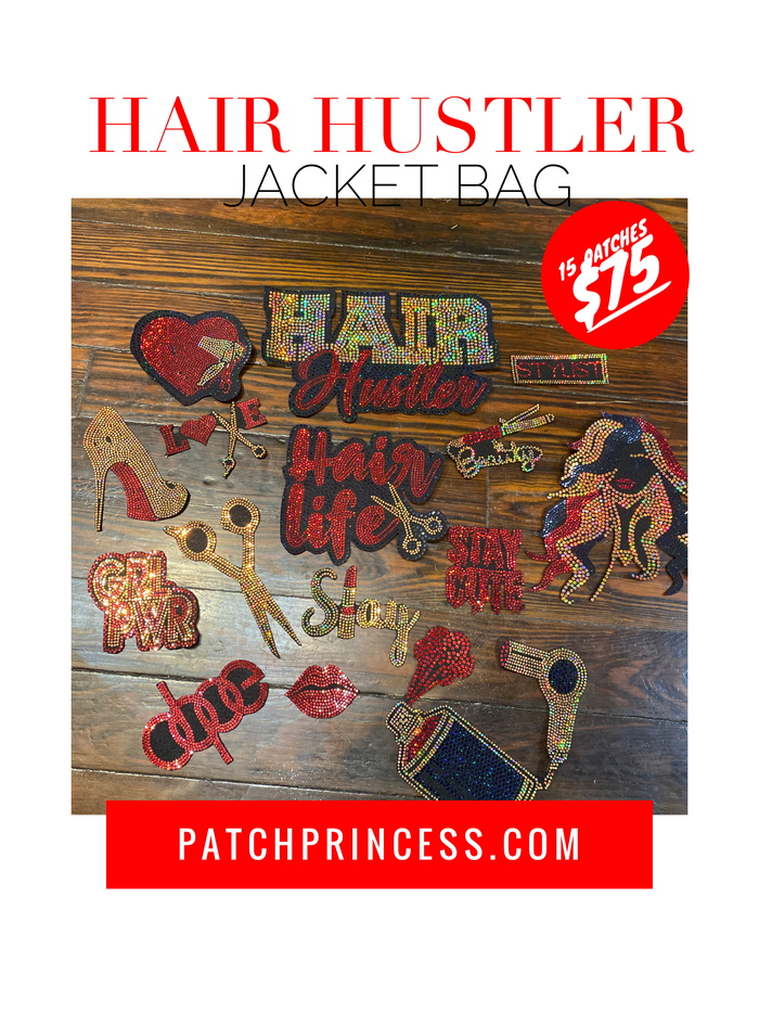 HAIR Hustler JACKET BAG 15 PATCH SET