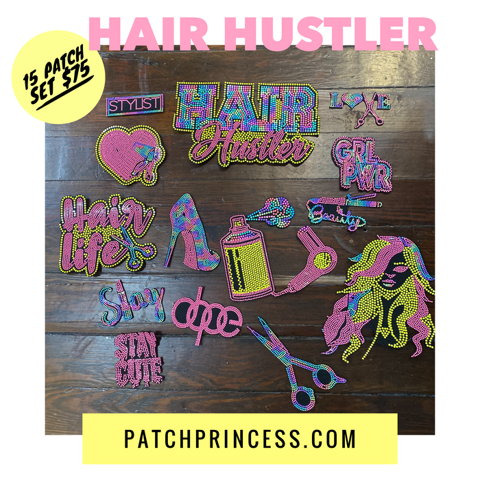 HAIR Hustler JACKET BAG 15 PATCH SET
