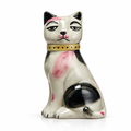 Hand-Painted Stoneware Vintage Reproduction Cat Vase