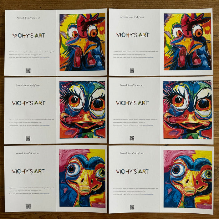 Happy Farm - Greeting cards - Vichy's Art