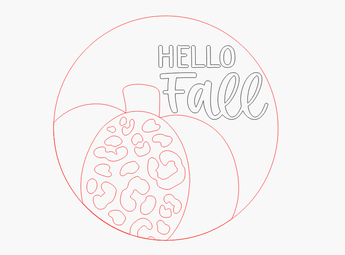 Hello Fall Pumpkin Leopard