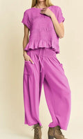 Here For It Smocked Pants Set