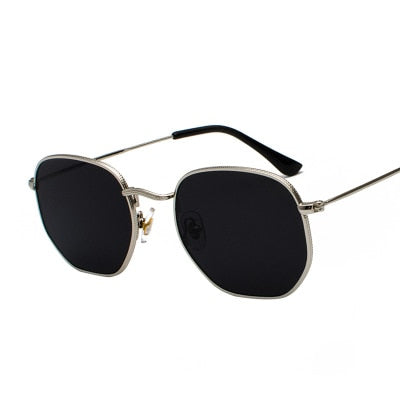 Hexagonal Metal Frame Sunglasses | Photochromic Lens | Gold & Black | The PM Edit