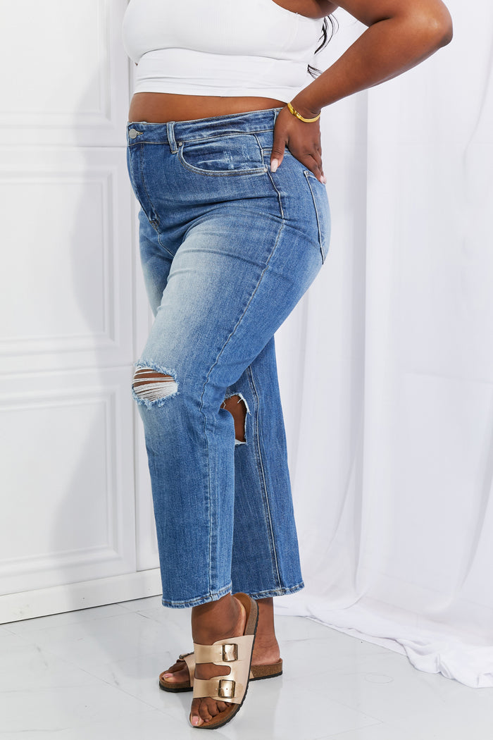 High Rise Relaxed Cropped Jeans