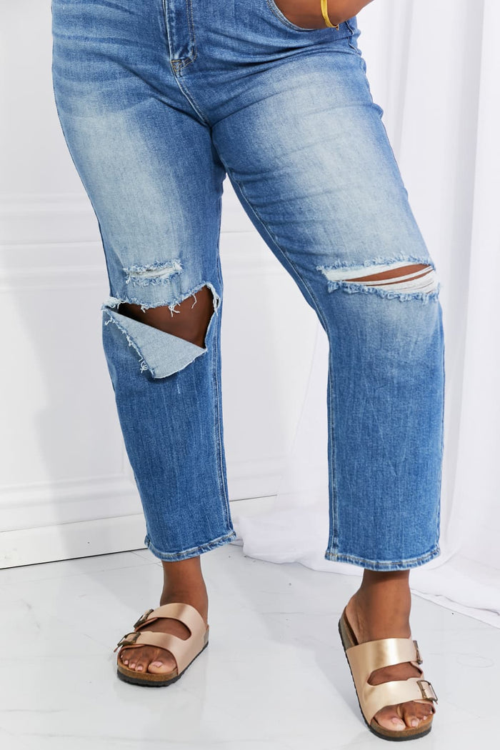 High Rise Relaxed Cropped Jeans