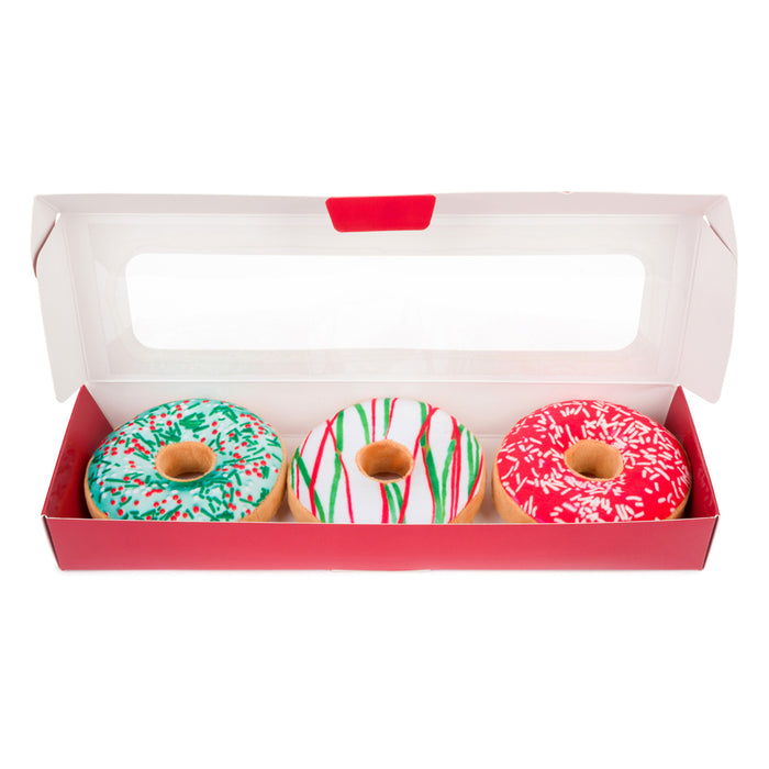fabdog® Holiday 3pk Donuts Dog Toys