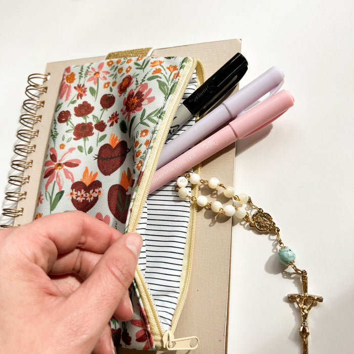 Holy Family Hearts Catholic Bible/Planner Pouch
