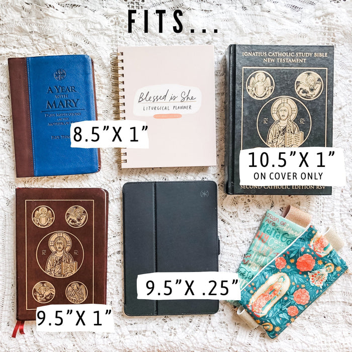 Holy Family Hearts Catholic Bible/Planner Pouch