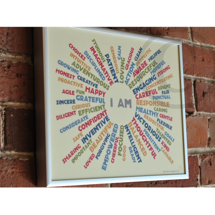 I AM YOUTH MINDFULNESS - Retro Art Print 8" x 10" Framed