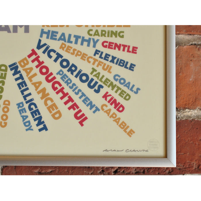 I AM YOUTH MINDFULNESS - Retro Art Print 8" x 10" Framed