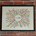 I AM Youth Mindfulness Art Print - Retro 18" x 24" Framed