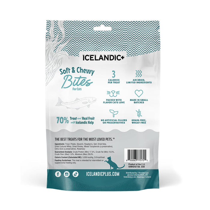 Icelandic+ Trout, Raspberry & Kelp Recipe Soft & Chewy Bites for Cats