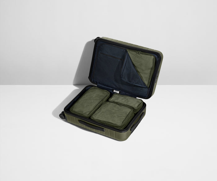 Four Insider Packing Cubes shown inside The Bigger Carry-On
//
Paired with The Bigger Carry-On.