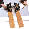 Irregular Crystal Dangle Earrings — Colorful Statement Drop