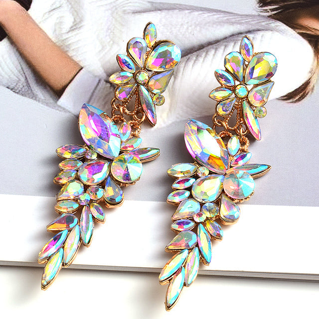 Irregular Metal Dangle Drop Earrings — Classic Statement Style