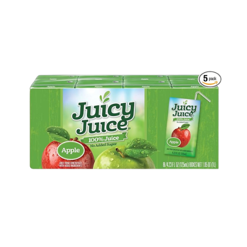Juicy Juice 100% Apple Juice 4.23 oz 8 Boxes Pack of 5