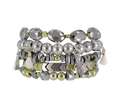 {JUNE} Erimish Silver + Yellow Stack {Set of 5 Bracelets}