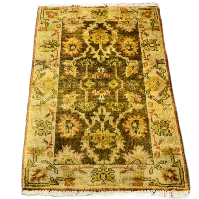 KAOUD RUGS 2' X 3'1" BROWN OUSHAK AREA RUG