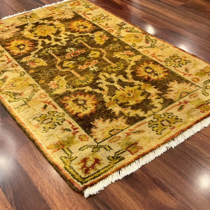 KAOUD RUGS 2' X 3'1" BROWN OUSHAK AREA RUG
