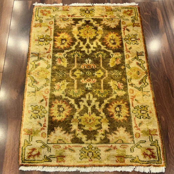KAOUD RUGS 2' X 3'1" BROWN OUSHAK AREA RUG