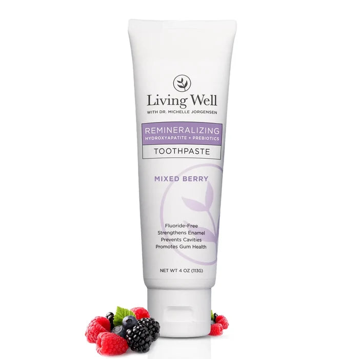 Kids Remineralizing Toothpaste Mixed Berry with hydroxyapatite by Living Well with Dr. Michelle
