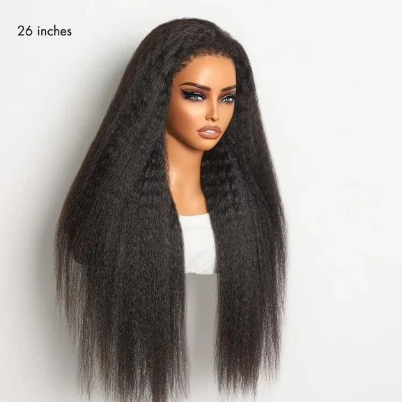 Kinky Straight Glueless Lace Wig | 5x5 HD Lace | 250% Density | 100% Human Hair