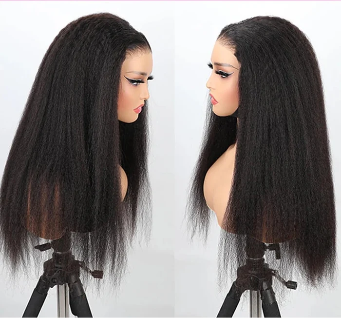 Kinky Straight Glueless Lace Wig | 5x5 HD Lace | 250% Density | 100% Human Hair