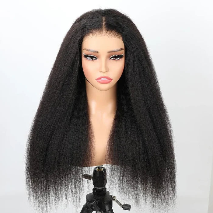 Kinky Straight Glueless Lace Wig | 5x5 HD Lace | 250% Density | 100% Human Hair