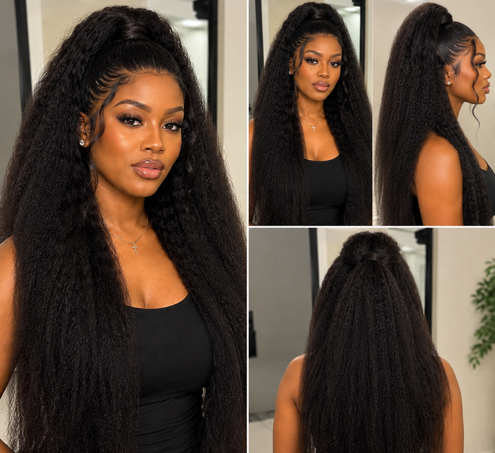 Kinky Straight Lace Front Wig | Yaki Texture | 22"-26" | The PM Edit