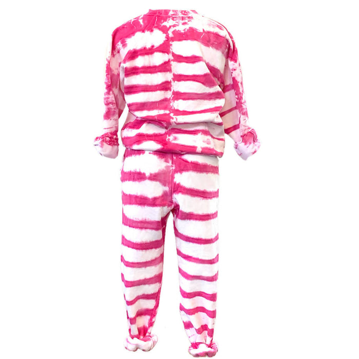 krys Crewneck & Jogger Set - Pink Tie Dye