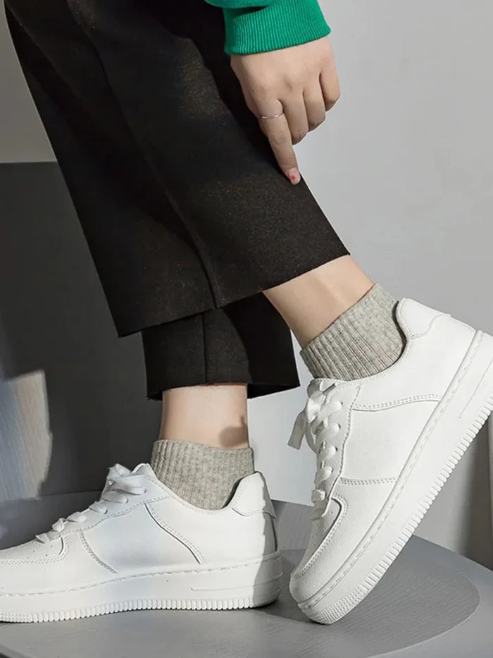 Lace Up Round Toe Platform Shoes - The PM Edit