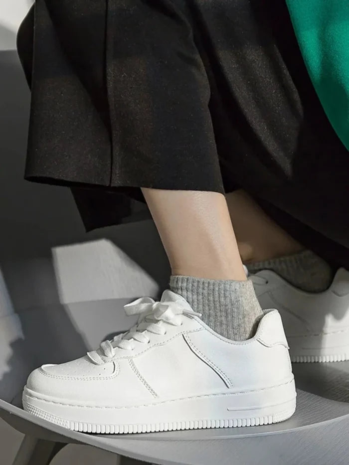 Lace Up Round Toe Platform Shoes - The PM Edit