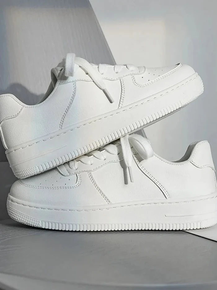 Lace Up Round Toe Platform Shoes - The PM Edit