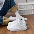Lace-Up Round Toe Platform Sneakers - The PM Edit