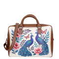 Women's handpainted peacock crossbody sling bag for work, travel, and everyday use
