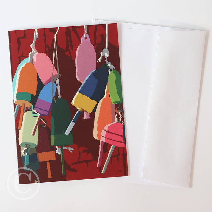 Lobster Buoys Notecard 5" x 7" - Maine