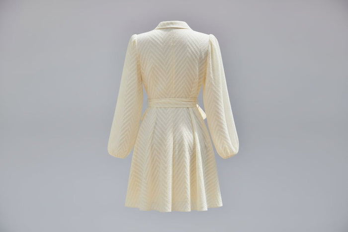 Long Sleeve Wrap Front Dress - The PM Edit