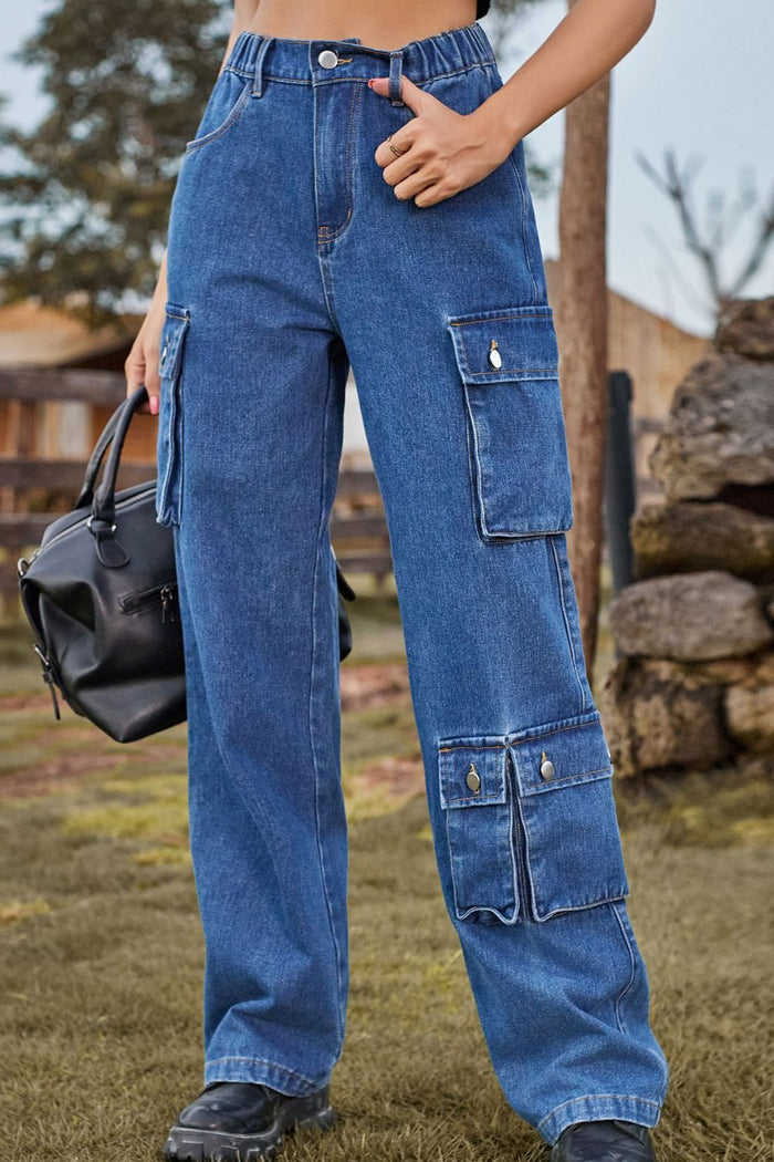 Loose Fit Wide Leg Cargo Pants